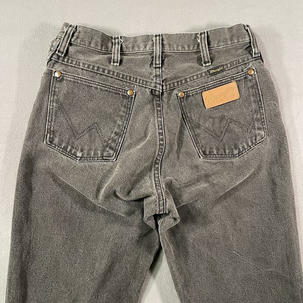 VTG Wrangler Womens Cowboy Cut Jeans 13x28 Black USA Made 13MBKG Rodeo Western - Picture 9 of 10
